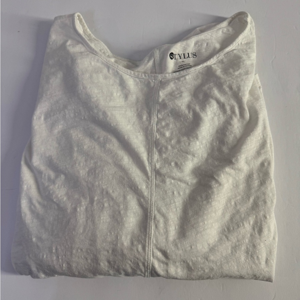 STYLUS Classic White Cotton Top